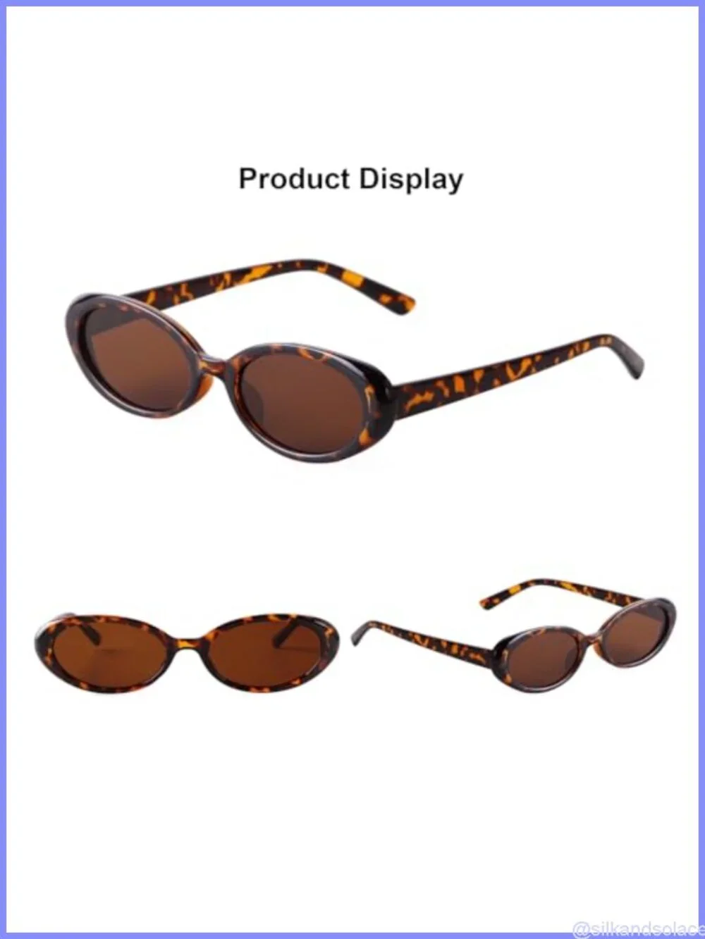 Retro Oval Sunglasses for Women UV400 Polycarbonate Small Face